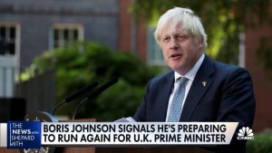 Boris Johnson battling to win support for fresh prime minister bid